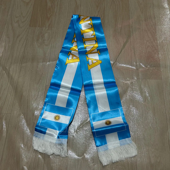 Soccer Scarf Argentina Flag World Cup Fan Double Sided