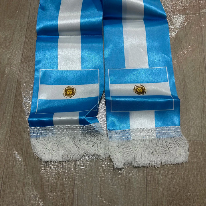 Soccer Scarf Argentina Flag World Cup Fan Double Sided
