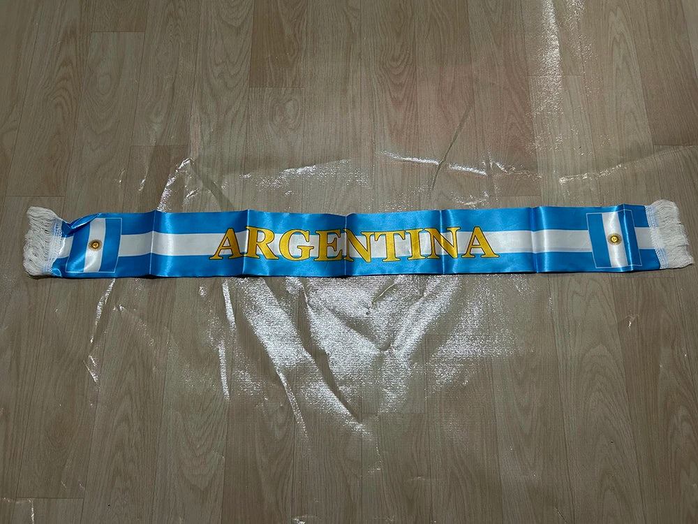 Soccer Scarf Argentina Flag World Cup Fan Double Sided