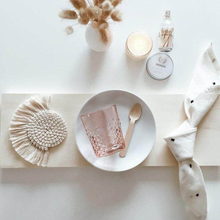 Sous-Verres en Macramé Fait Main – Style Bohème 100% Coton, 18 cm de Diamètre, Dessous de Verre Artistique et Écologique 2