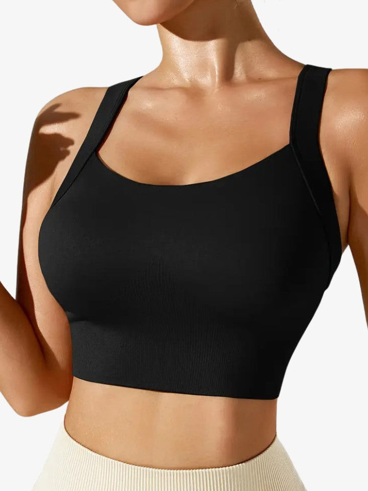 Soutien-gorge de sport dos croisé en matière respirante - Soutien-gorge de fitness et de yoga pour femme, tailles S/M/L 1