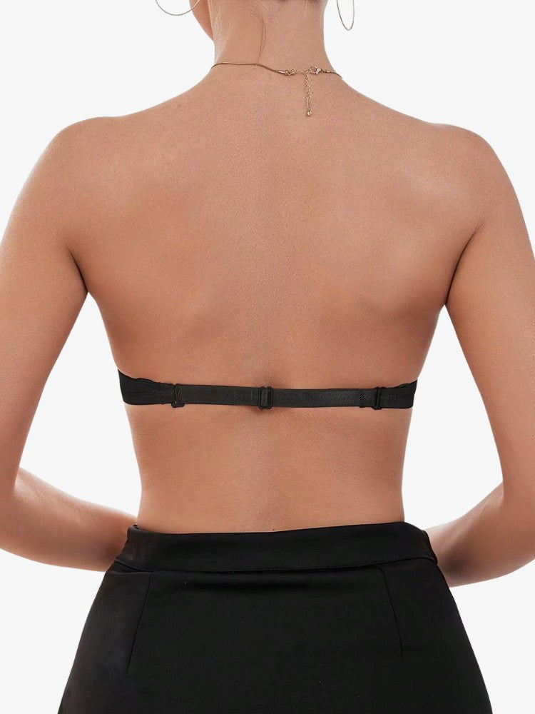Soutien-gorge push-up sans bretelles - Demi-bonnet invisible avec technologie antidérapante 2