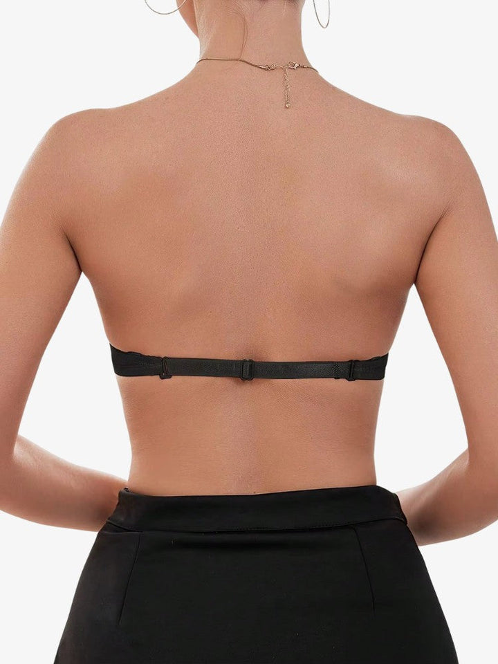 Soutien-gorge push-up sans bretelles - Demi-bonnet invisible avec technologie antidérapante 2