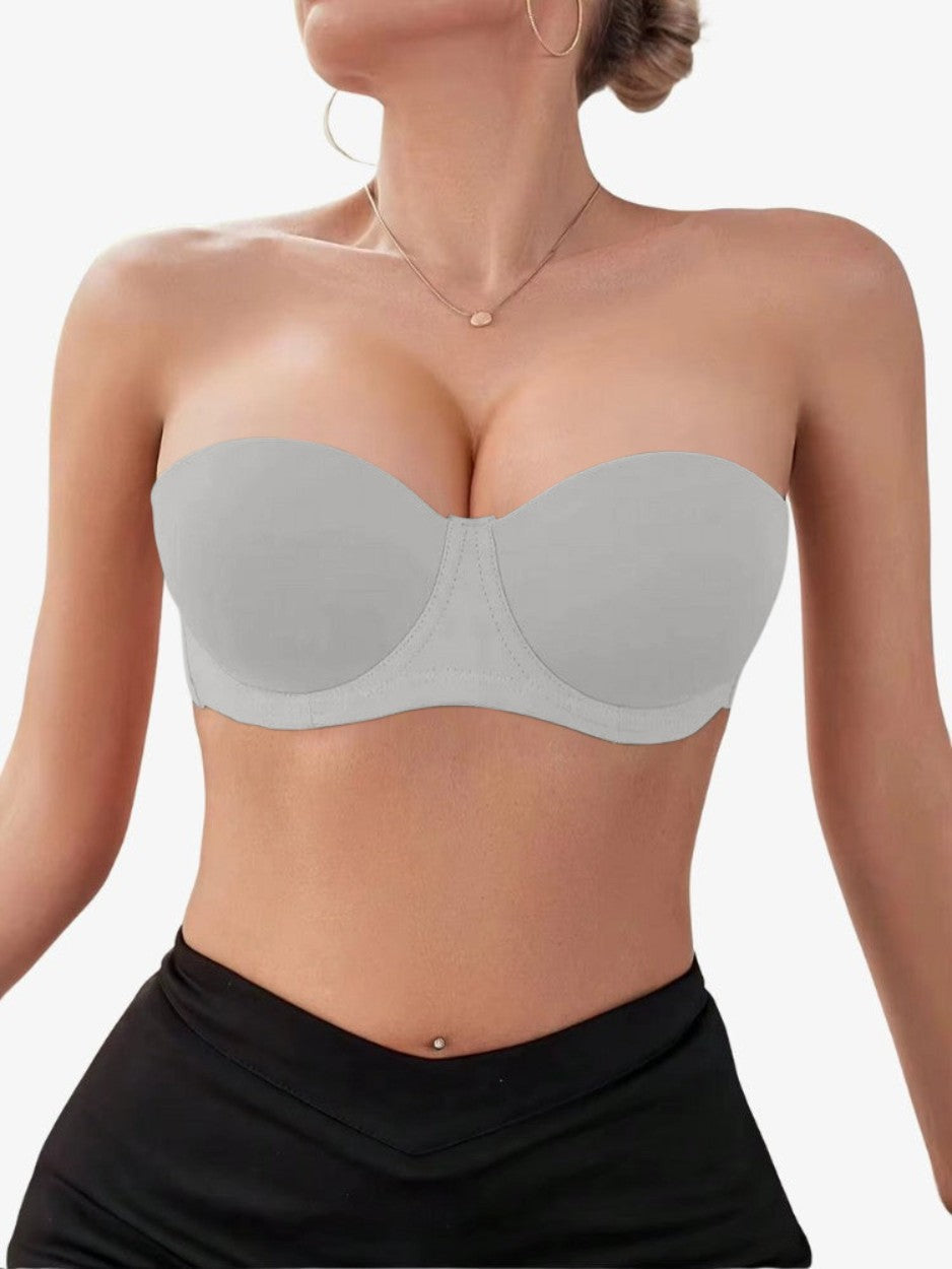 Soutien-gorge push-up sans bretelles - Demi-bonnet invisible avec technologie antidérapante 7