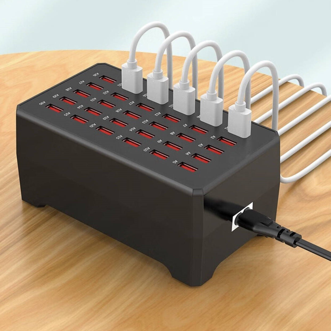 Station de Recharge USB Multi-Ports 30 Ports - Charge Rapide 150W pour Maison et Bureau 0
