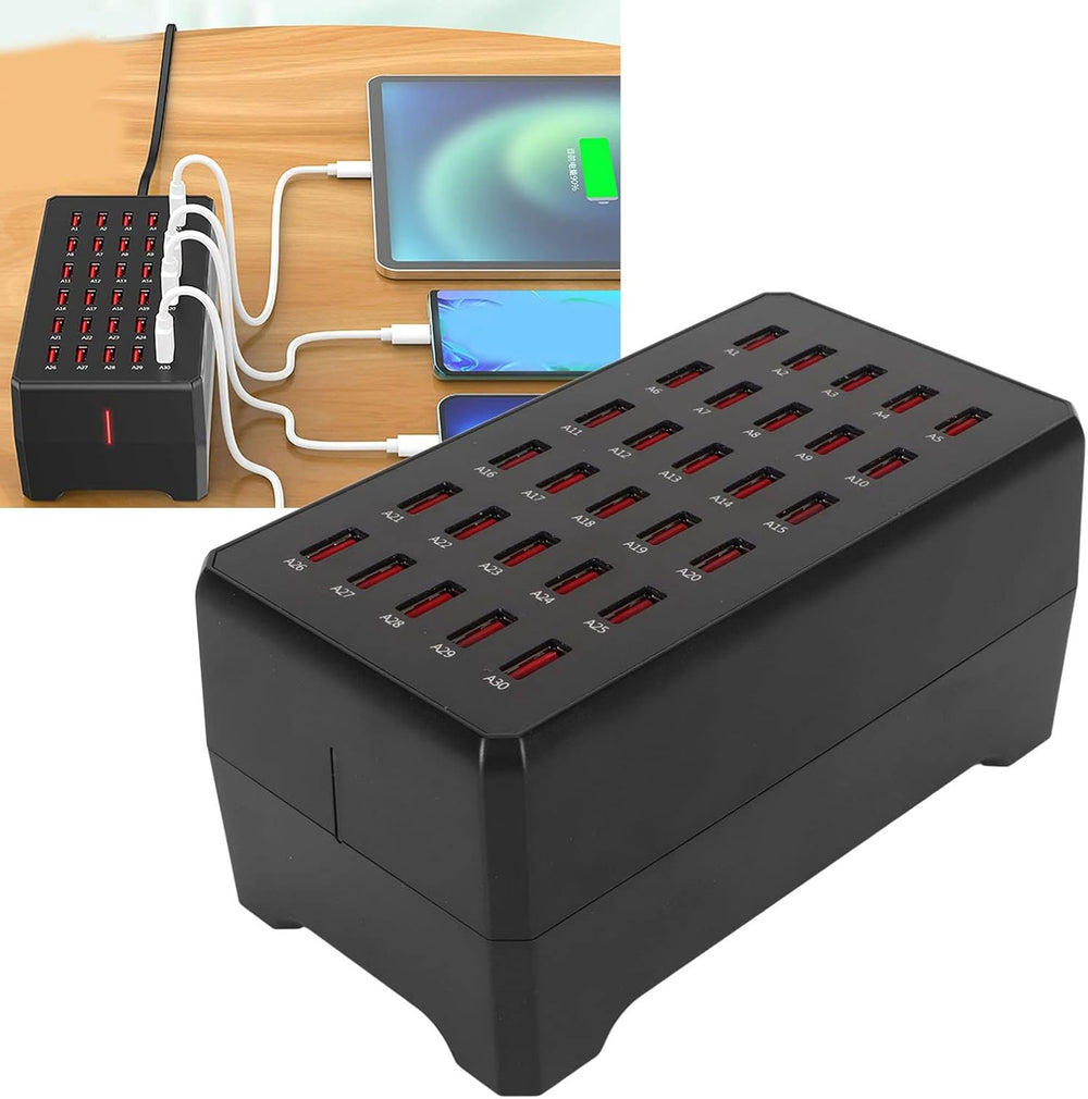 Station de Recharge USB Multi-Ports 30 Ports - Charge Rapide 150W pour Maison et Bureau 1