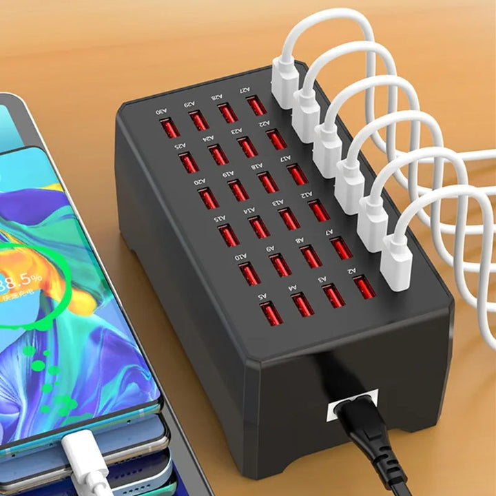 Station de Recharge USB Multi-Ports 30 Ports - Charge Rapide 150W pour Maison et Bureau 2