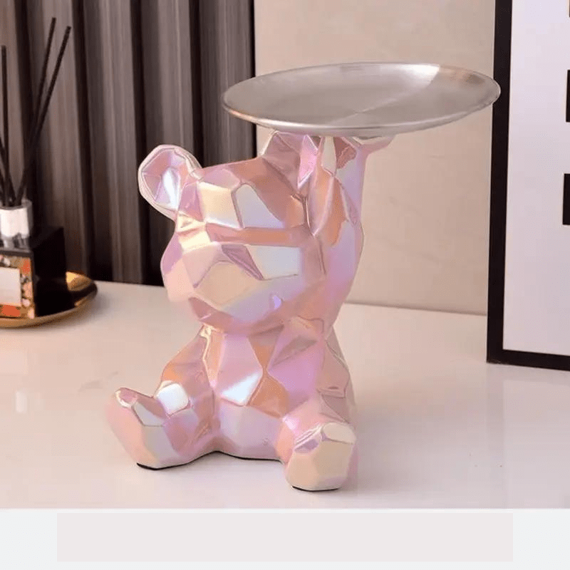 Statue Décoration GeoBear Multifonctionnelle en Céramique avec Espace de Rangement – Déco Statue Élégante 18 cm 9