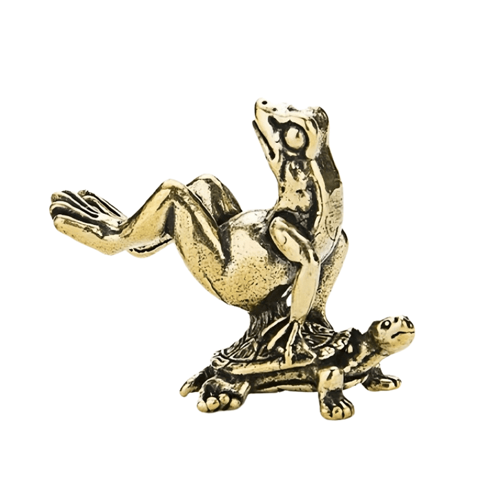 Statue Décoration de Grenouille Apaisante en Cuivre Antique avec Porte-Encens – Idéale pour Méditation et Déco intérieure 0