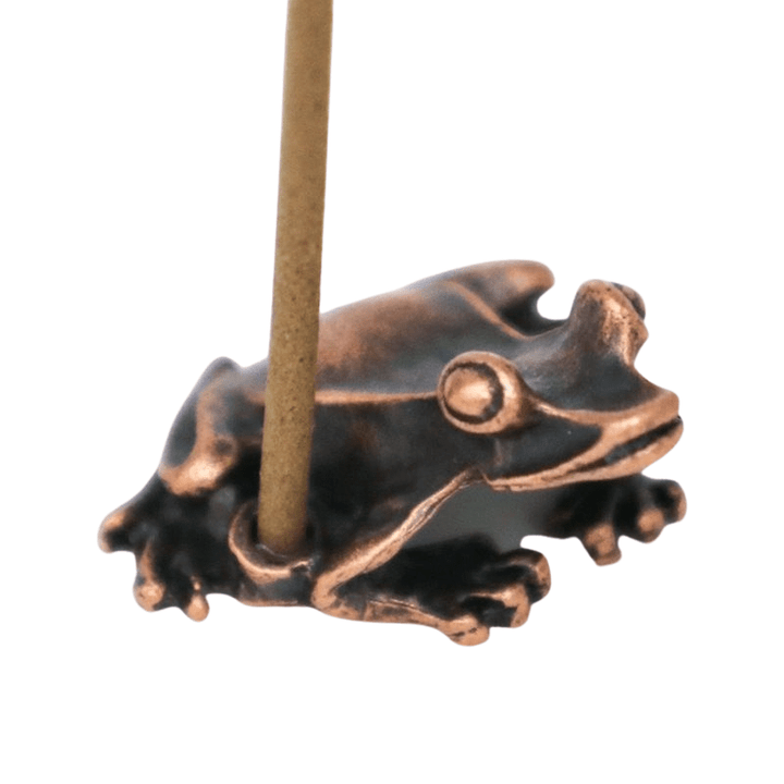 Statue Décoration de Grenouille Apaisante en Cuivre Antique avec Porte-Encens – Idéale pour Méditation et Déco intérieure 10