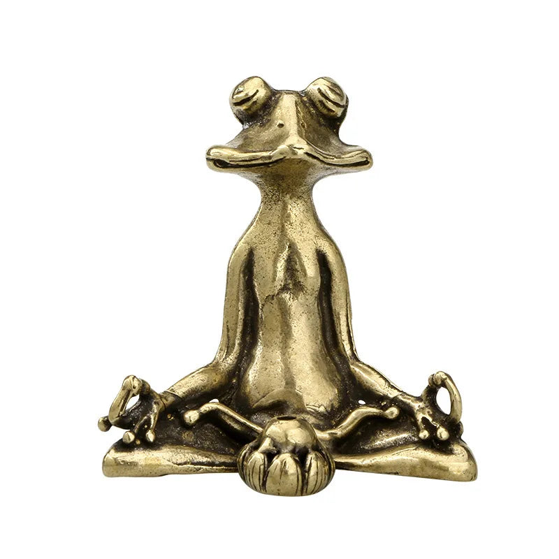 Statue Décoration de Grenouille Apaisante en Cuivre Antique avec Porte-Encens – Idéale pour Méditation et Déco intérieure 8