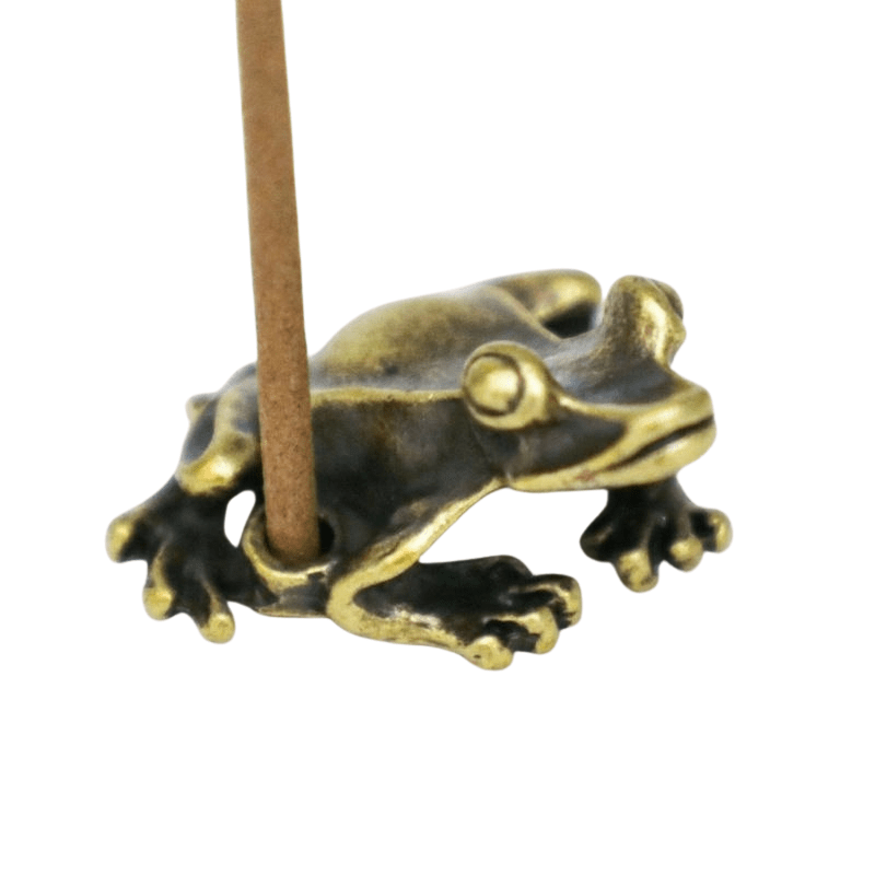Statue Décoration de Grenouille Apaisante en Cuivre Antique avec Porte-Encens – Idéale pour Méditation et Déco intérieure 9