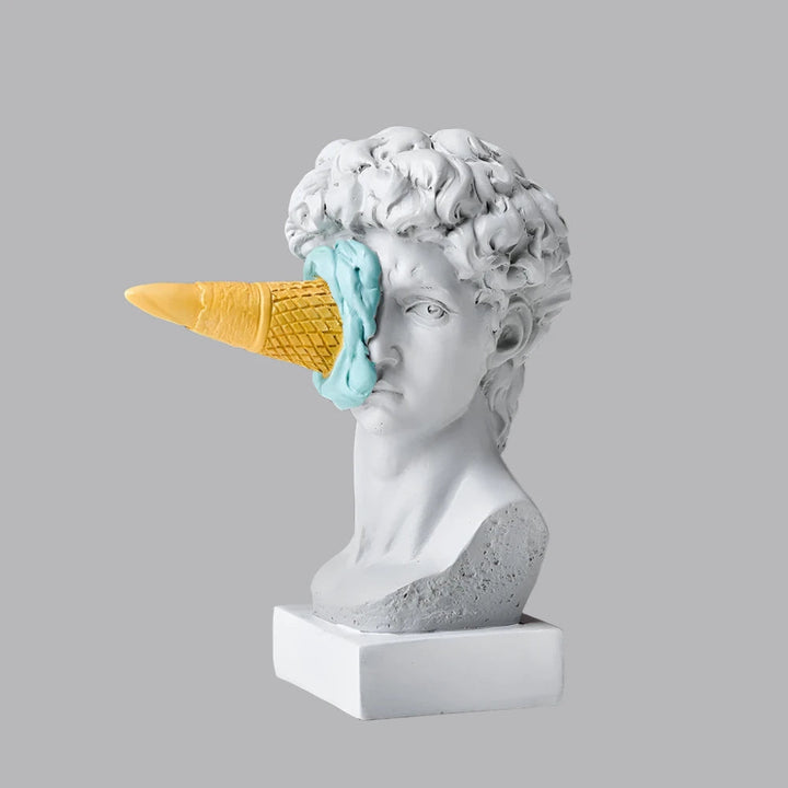 Statuette Décorative en Résine David – Sculpture Moderne pour Décoration Intérieure, 13,5 cm x 16 cm 0