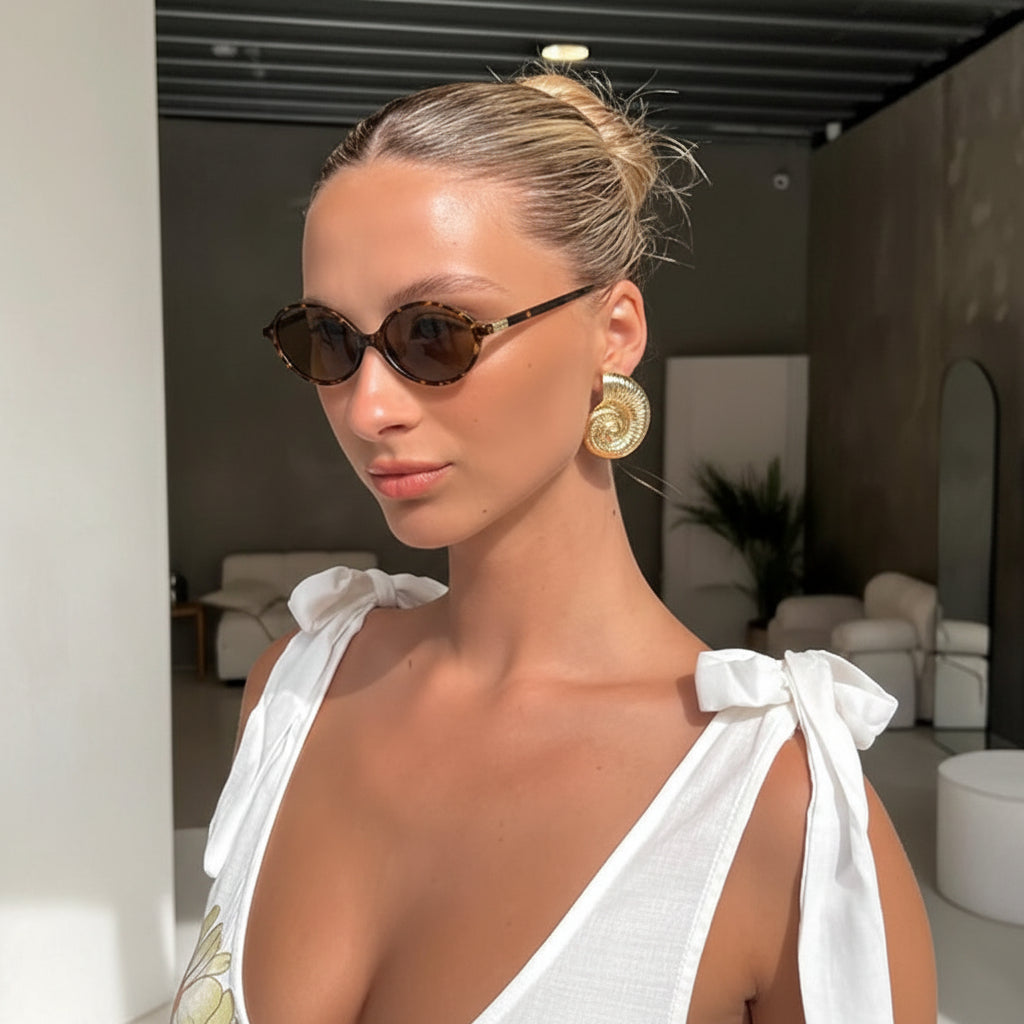 Oval Retro Small Frame UV400 Sunglasses for Women Fashion