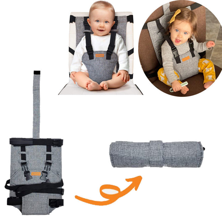 Support d'Oreiller Ergonomique pour Bébé en Coton Hypoallergénique – Confort et Sécurité pour Chaises et Bascules, Couleur Grise 0