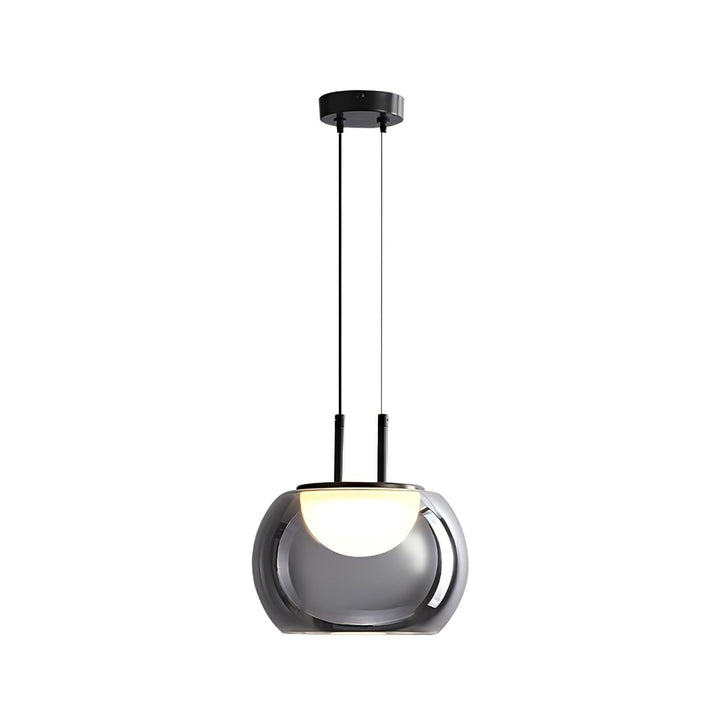 Suspension Halo en Métal et Verre avec Éclairage LED Économique – Diamètre 19 cm, Hauteur 21 cm 0