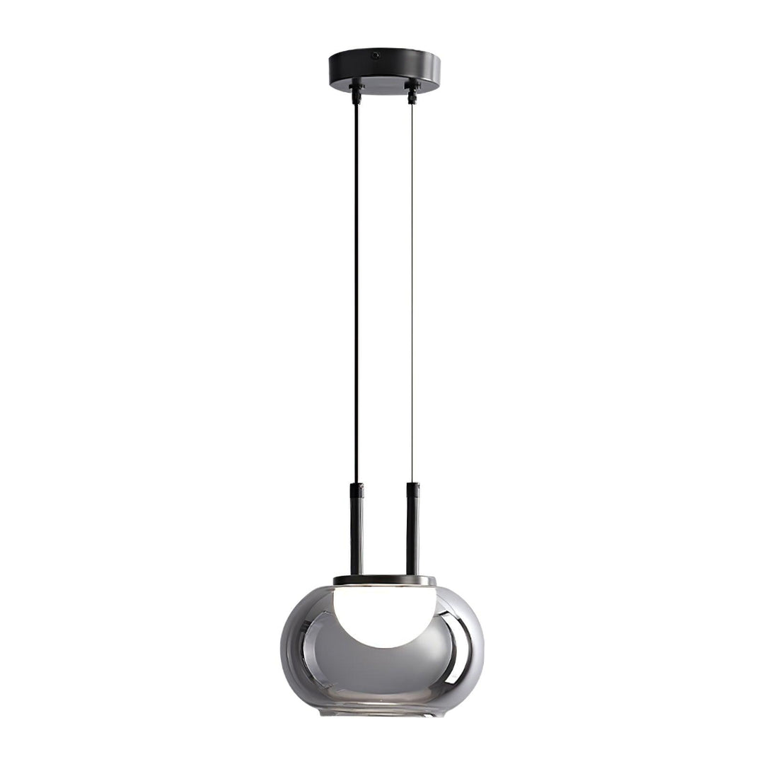 Suspension Halo en Métal et Verre avec Éclairage LED Économique – Diamètre 19 cm, Hauteur 21 cm 5