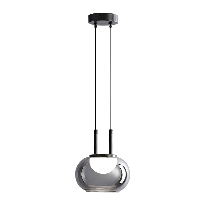 Suspension Halo en Métal et Verre avec Éclairage LED Économique – Diamètre 19 cm, Hauteur 21 cm 5