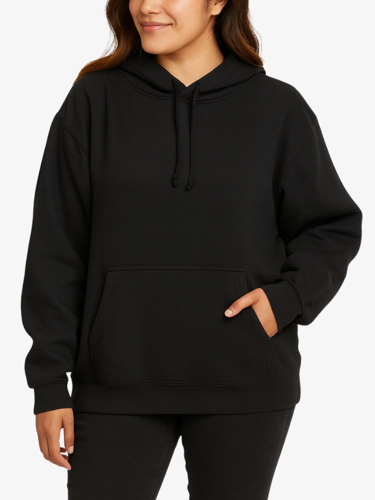 Sweat à capuche premium pour femme - Pull confortable en polyester, coupe sportive, doublure chaude et douce, poche kangourou 0