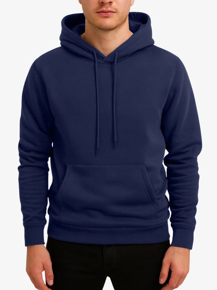 Sweat à capuche premium pour homme - Pull confortable avec poche kangourou, en polyester chaud, style sportif et décontracté 4