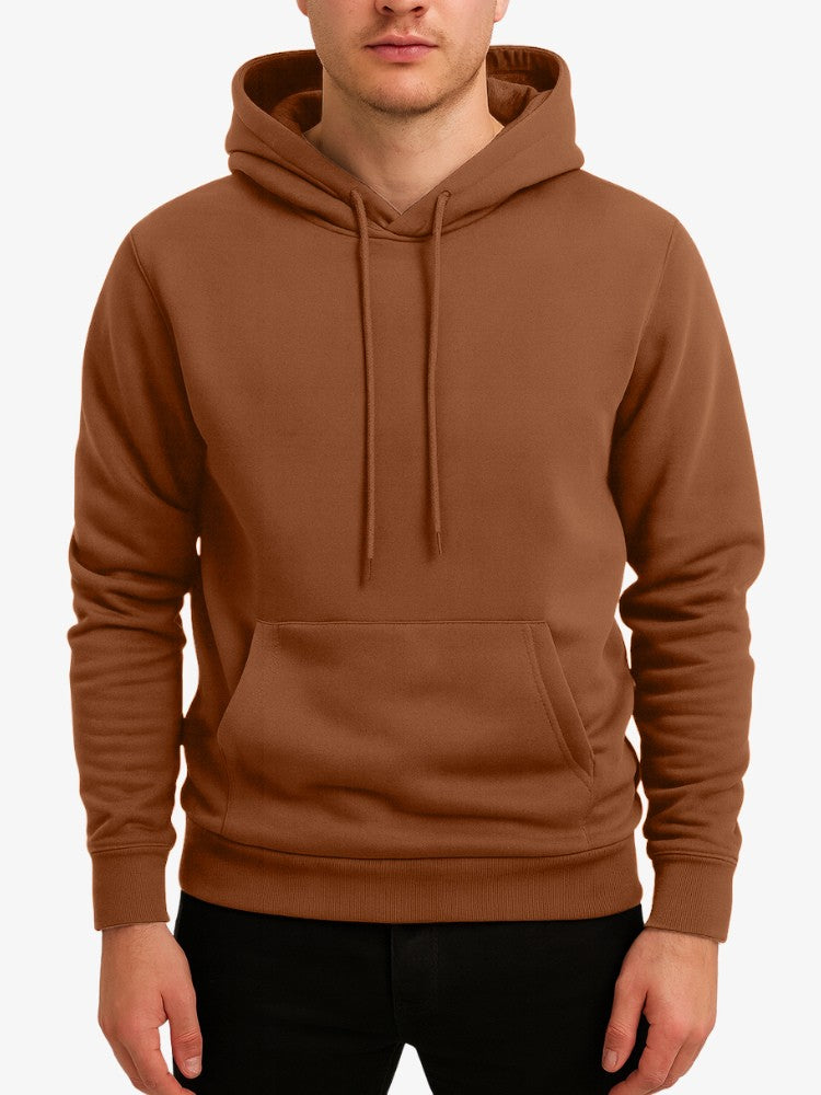 Sweat à capuche premium pour homme - Pull confortable avec poche kangourou, en polyester chaud, style sportif et décontracté 6