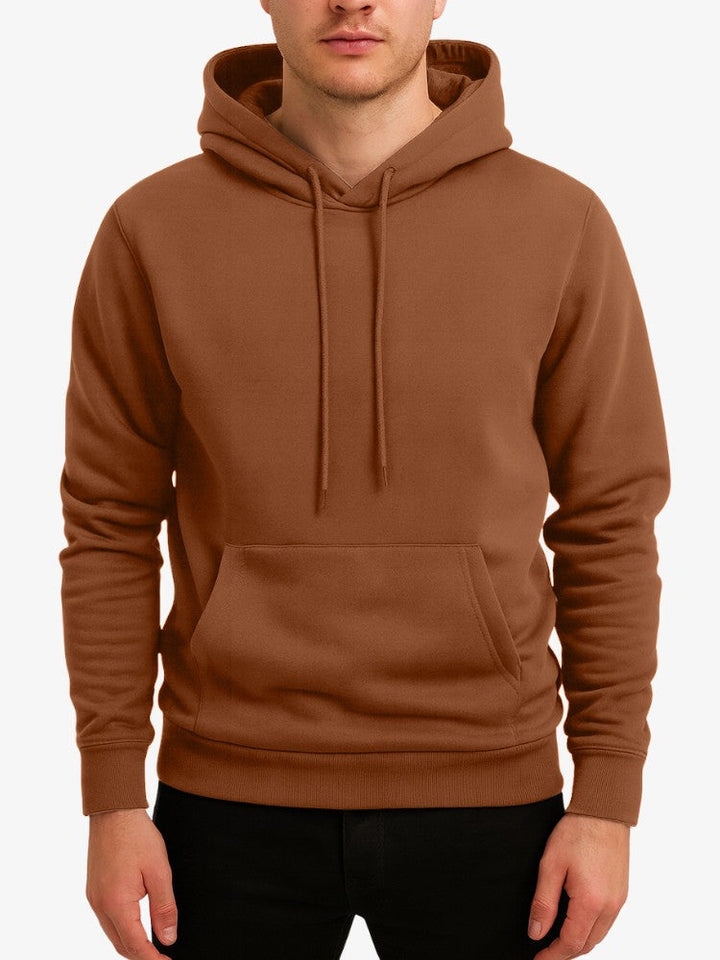 Sweat à capuche premium pour homme - Pull confortable avec poche kangourou, en polyester chaud, style sportif et décontracté 6