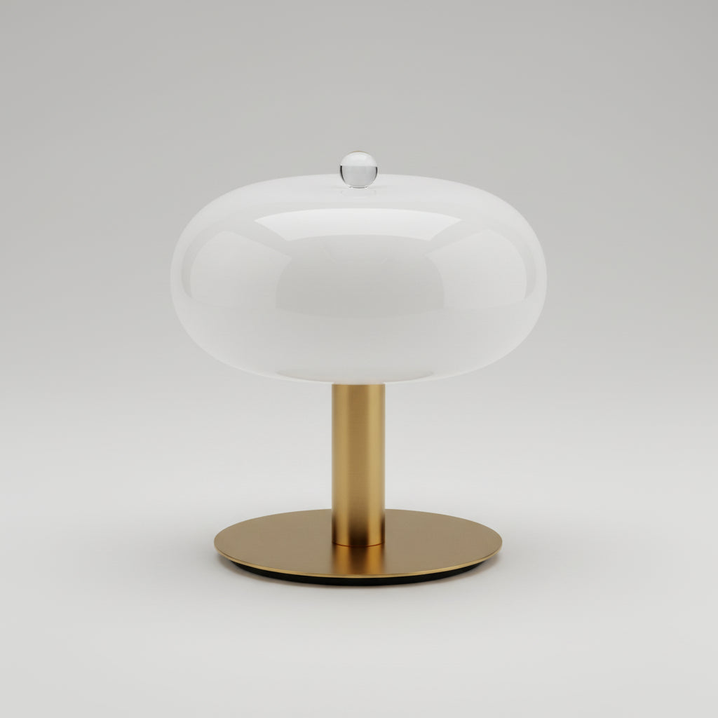 Stolní Lampa LED Retro Kov Sklo Dotyková Stmívatelná