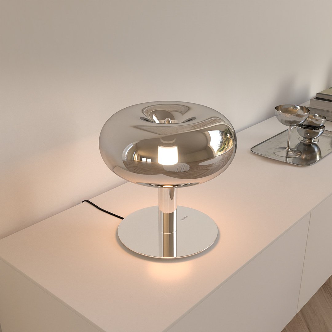 Stolní Lampa LED Retro Kov Sklo Dotyková Stmívatelná
