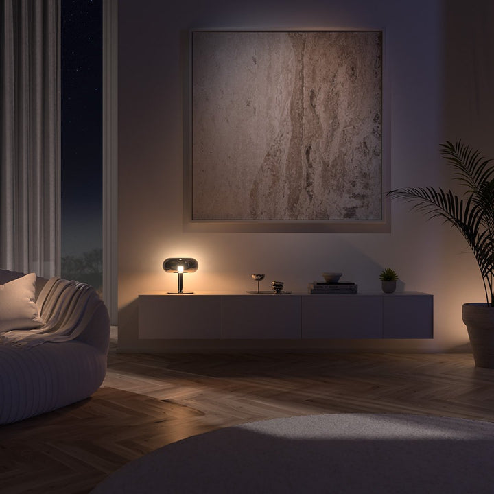 Stolní Lampa LED Retro Kov Sklo Dotyková Stmívatelná