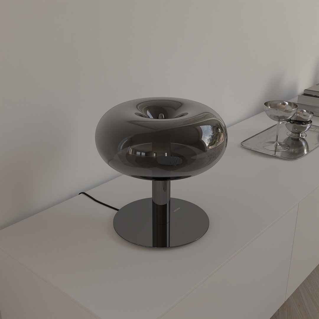 Stolní Lampa LED Retro Kov Sklo Dotyková Stmívatelná