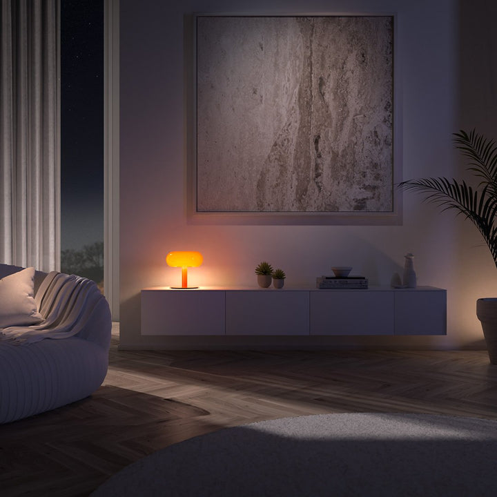 Stolní Lampa LED Retro Kov Sklo Dotyková Stmívatelná