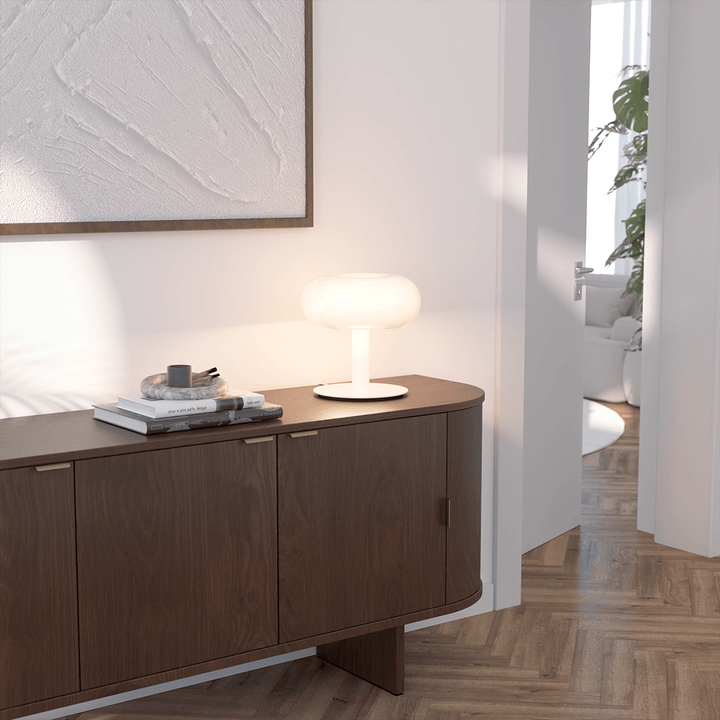 Stolní Lampa LED Retro Kov Sklo Dotyková Stmívatelná