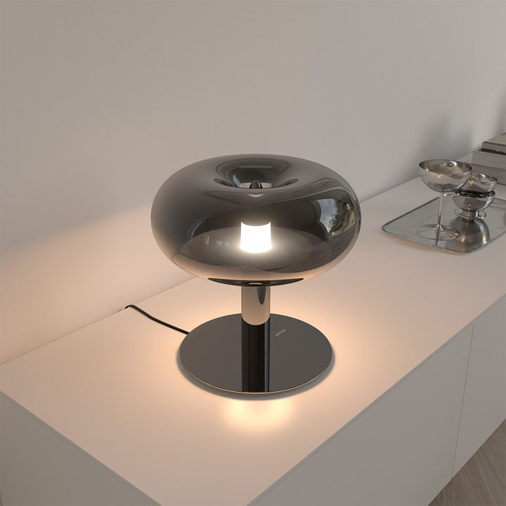 Stolní Lampa LED Retro Kov Sklo Dotyková Stmívatelná