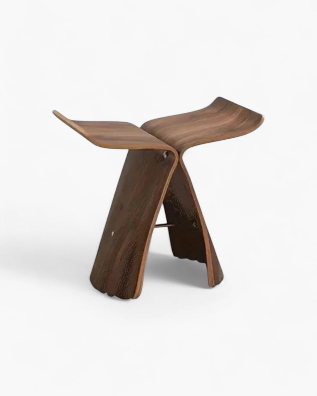 Table d'appoint en bois de noyer au design papillon – Élégante et fonctionnelle pour salon, décor moderne et minimaliste 0