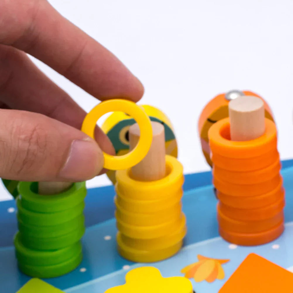 Tableau Éducatif en Bois Multi-Colorant pour Enfants - Puzzles Interactifs et Activités de Développement des Compétences 3
