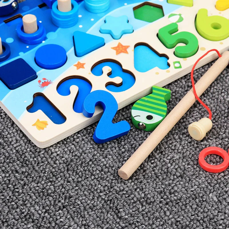 Tableau Éducatif en Bois Multi-Colorant pour Enfants - Puzzles Interactifs et Activités de Développement des Compétences 4