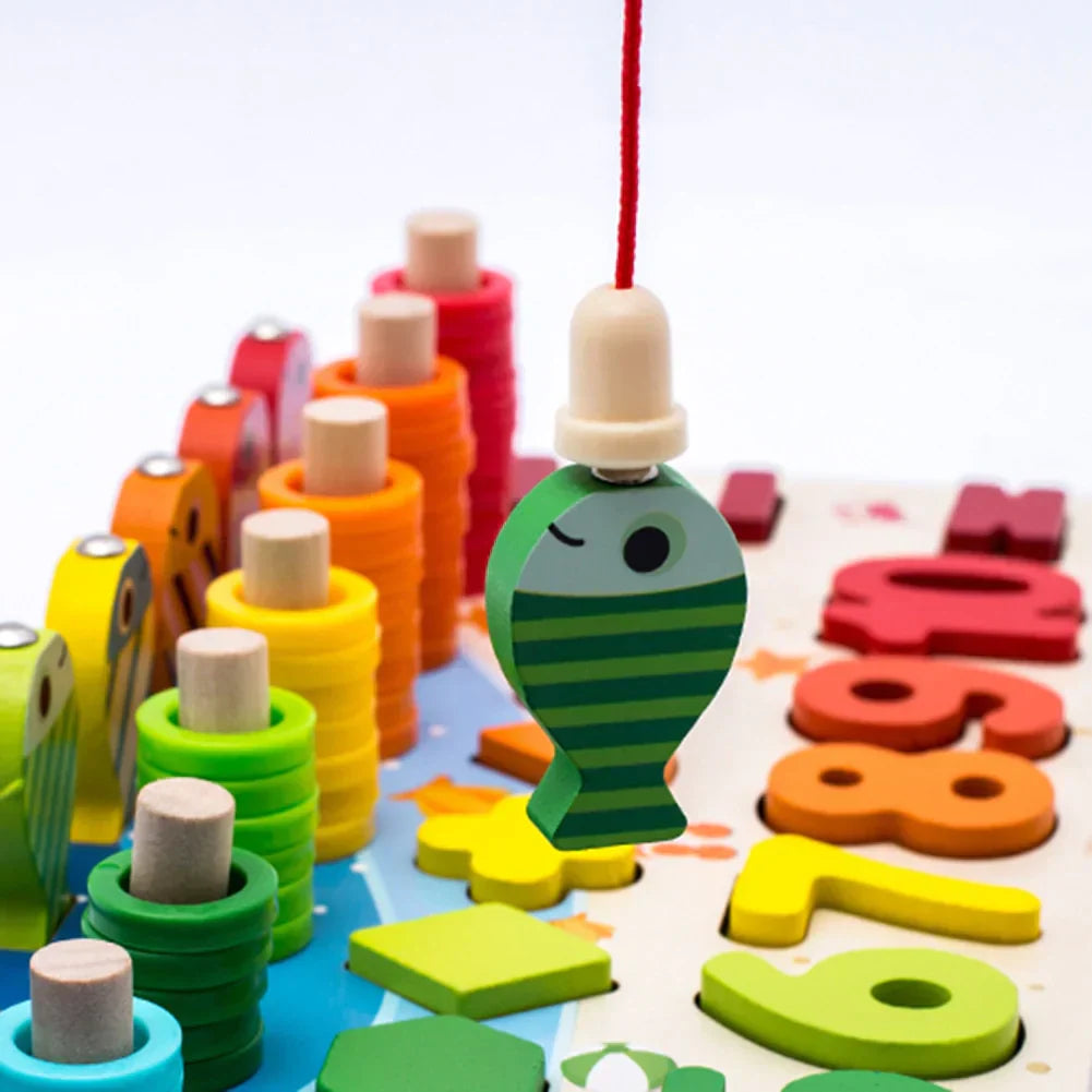 Tableau Éducatif en Bois Multi-Colorant pour Enfants - Puzzles Interactifs et Activités de Développement des Compétences 5