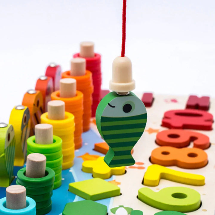 Tableau Éducatif en Bois Multi-Colorant pour Enfants - Puzzles Interactifs et Activités de Développement des Compétences 5