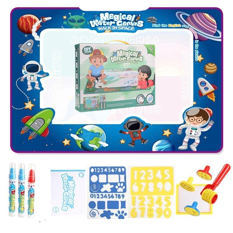 Tapis Dessin Magique 100 x 80 cm Réutilisable en PVC Sûr – Créativité Sans Gâchis pour Enfants 5