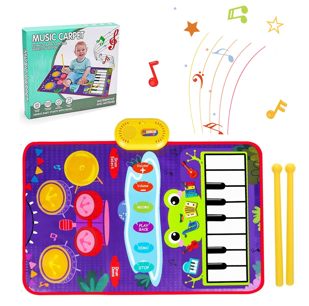 Tapis Musical Interactif pour Tout-Petits – 80 cm x 50 cm avec Sons de Piano et Lumières dansantes en PVC et Polyester 3