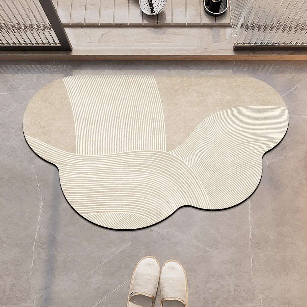 Tapis WC Antidérapant et Absorbant en Daim – Tapis pour Toilettes Design Élégant, Lavable et Séchage Rapide 1