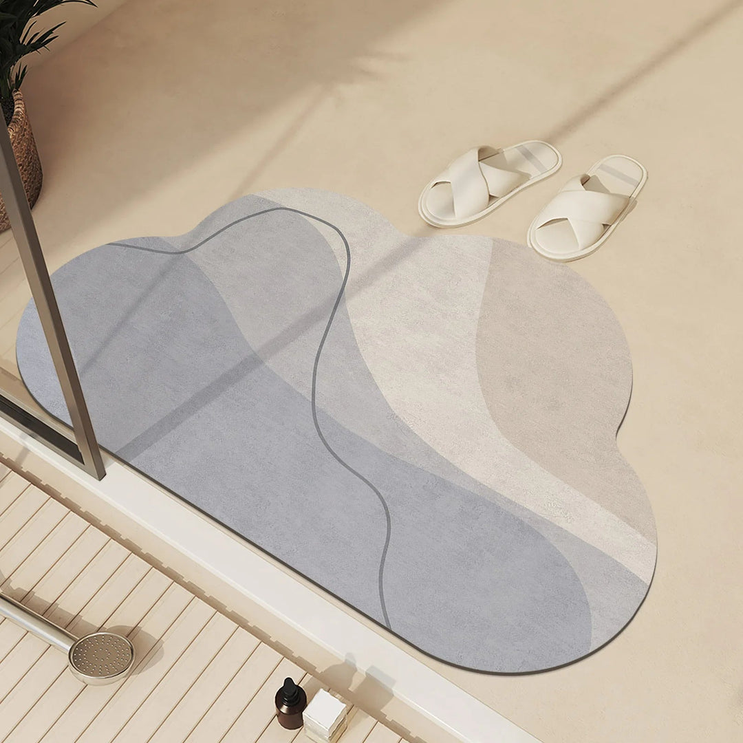 Tapis WC Antidérapant et Absorbant en Daim – Tapis pour Toilettes Design Élégant, Lavable et Séchage Rapide 5