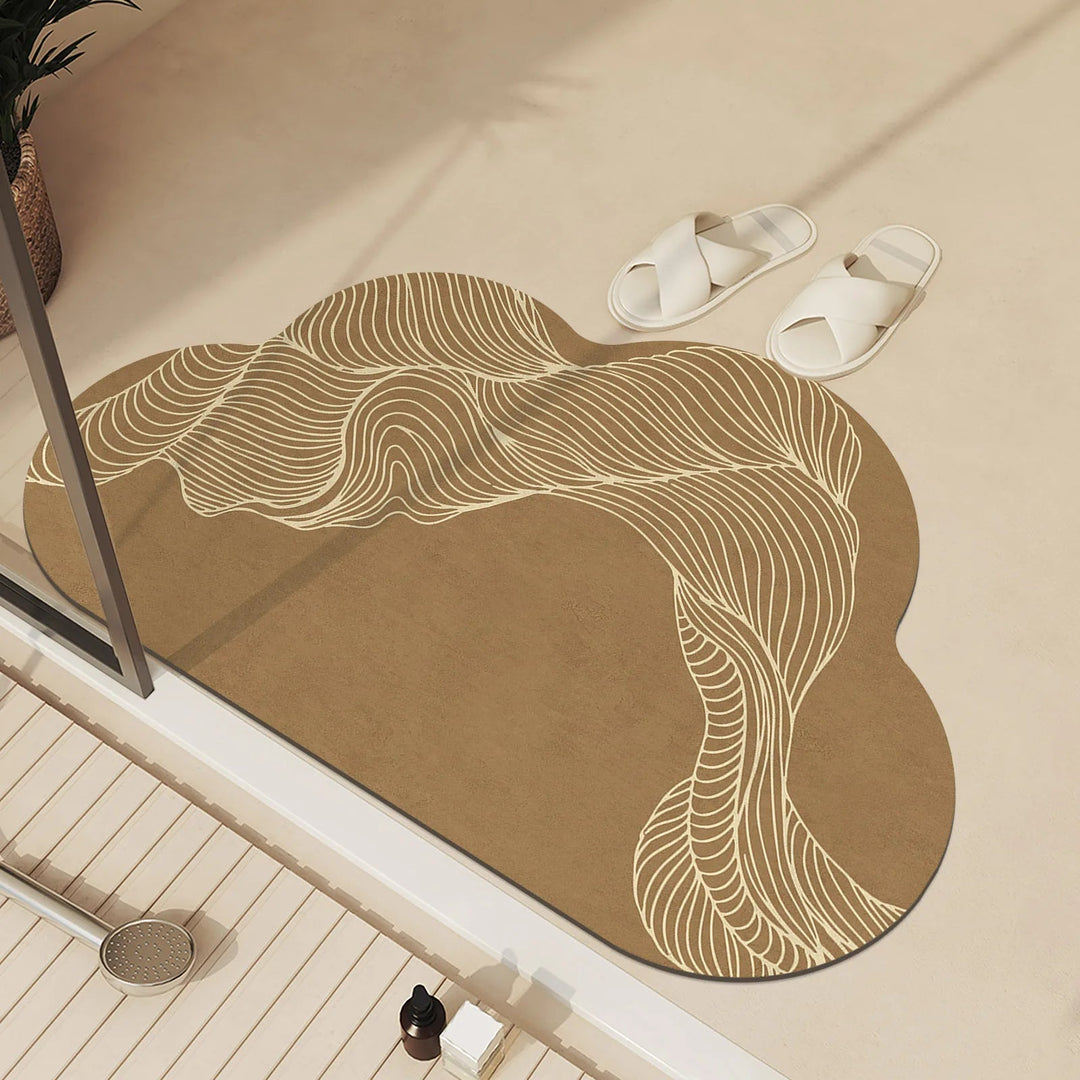 Tapis WC Antidérapant et Absorbant en Daim – Tapis pour Toilettes Design Élégant, Lavable et Séchage Rapide 8