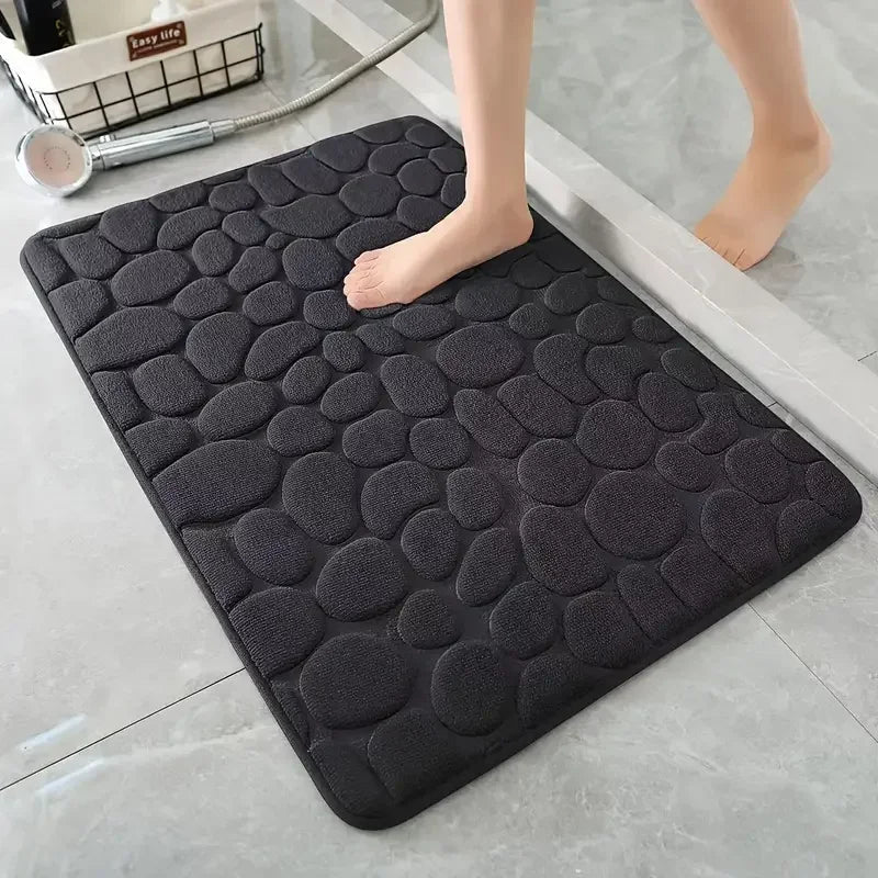 Tapis de Bain 3D Antidérapant en Tissu Absorbant – 40 cm x 60 cm pour Salle de Bain Sécurisée 1