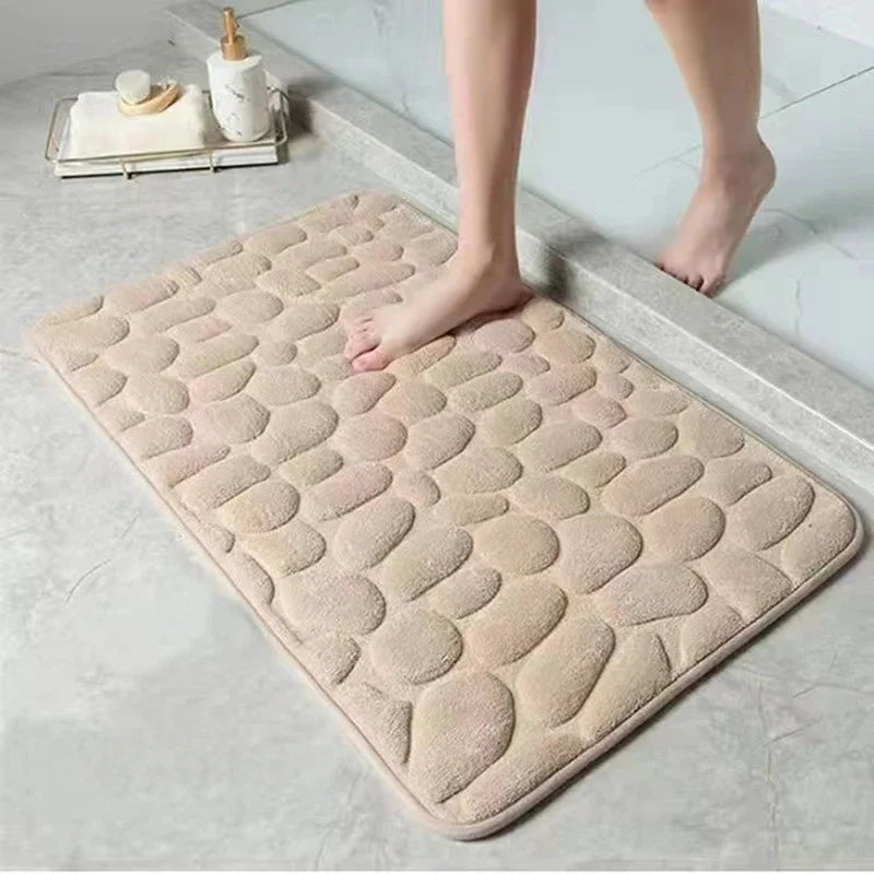 Tapis de Bain 3D Antidérapant en Tissu Absorbant – 40 cm x 60 cm pour Salle de Bain Sécurisée 2
