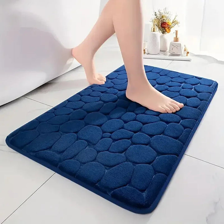Tapis de Bain 3D Antidérapant en Tissu Absorbant – 40 cm x 60 cm pour Salle de Bain Sécurisée 3