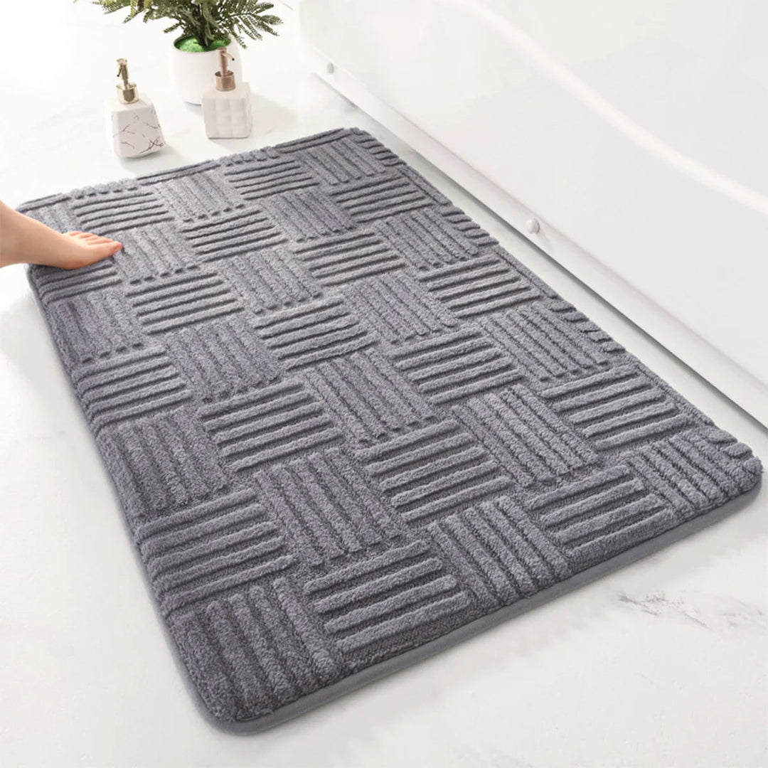 Tapis de Bain Antidérapant Épais en Coton – Tapis de Salle de Bain Doux et Absorbant 40x60 cm, 50x80 cm 0