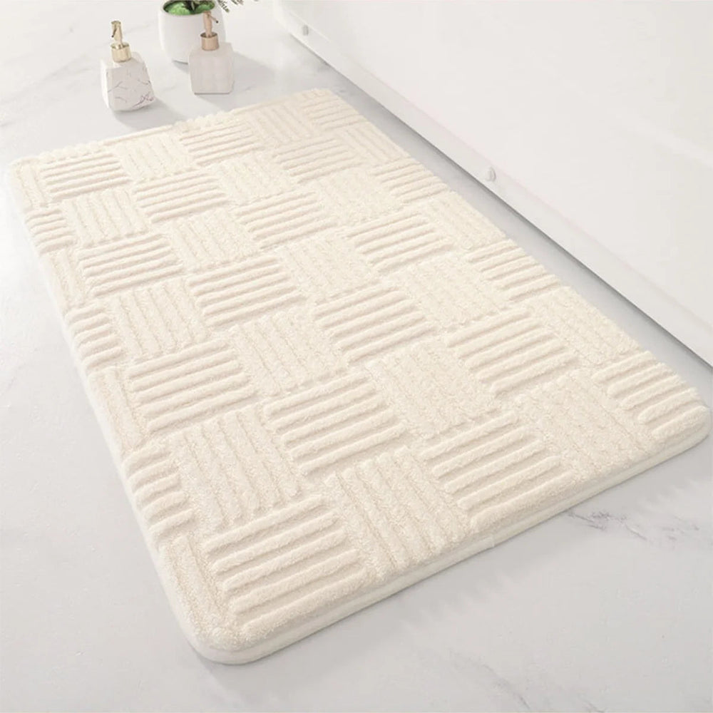 Tapis de Bain Antidérapant Épais en Coton – Tapis de Salle de Bain Doux et Absorbant 40x60 cm, 50x80 cm 1