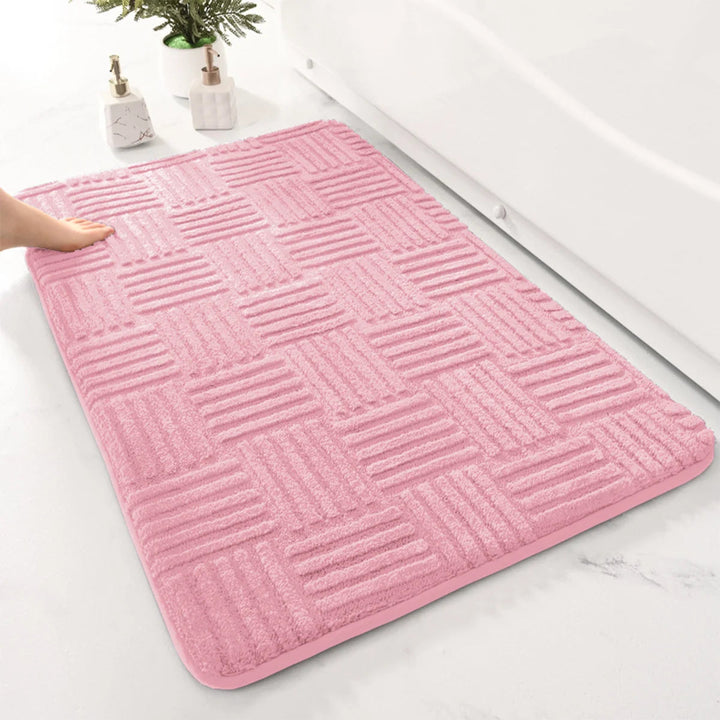 Tapis de Bain Antidérapant Épais en Coton – Tapis de Salle de Bain Doux et Absorbant 40x60 cm, 50x80 cm 2