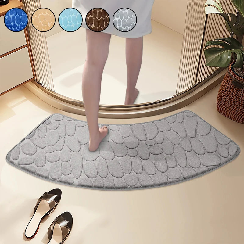 Tapis de Bain Antidérapant Incurvé – Design Élégant et Confort Optimal pour Salle de Bain 1